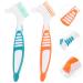 Buy Healvian Travel Toothbrush Set - Denture Brush & Storage Box | Soft Double Bristle Cleaning Tool for International Shipping - Buy Online on GoSupps.com
