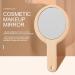 Healifty Natural Wood Hand Mirror - Vintage Portable Makeup Vanity Mirror for Women - Travel Friendly - Wood Color - Buy Online on GoSupps.com