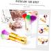 Mikinona 1pc Dust Brush Nail Art Brush Tool Nail Cleaning Gadget Powder Cleaner Nail Scrubbing Brush Manicure Supplies Powder Brush Cleaner Fake Hair Edges Acrylic Nail Brush Nylon Wool 11.5x6cm Golden - Buy Online on GoSupps.com