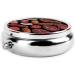 Bacon Pattern Mini Round Pill Box - 3 Compartment Travel Organizer | Portable Medicine Case for Home & Office - Buy Online on GoSupps.com