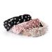 3 Pack Velvet Wide Headbands Knot Turban Headband Vintage Hairband with Faux Pearl Elastic Hair Hoops Fashion Hair Accessories for Women and Girls black+pink+beige