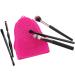 Buy Makeup Brush Cleaner Glove Mat - Silicone Cosmetic Scrubber for Face & Eye Brushes - Pink (Rose Red) - International Shipping Available - Buy Online on GoSupps.com