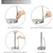 Paper Towel Holder Countertop Free Standing Toilet Paper Holder Stand with Non Slip Base Spring Arm Fit Most Size Paper Roll Stretched Freely for Bathroom Kitchen - Buy Online on GoSupps.com