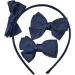 Topkids Accessories 3pc Hair Accessories for Girls School Gift Set: Bow Hair Band Headbands for Girls & Hair Clip Bows Birthday Gift Girls Hair Accessories Gift Set Hair Band Hair Clips (Navy Blue) - Buy Online on GoSupps.com