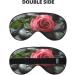 Buy Spa Stone & Rose Flowers Print Sleep Eye Mask - Soft Eyeshade for Travel & Naps - Ideal for Women & Men - Buy Online on GoSupps.com