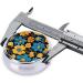 Hippie Pattern Round Pill Box - 3 Compartment Mini Travel Medicine Organizer & Decorative Pocket Purse for Vitamins & Tablets - Buy Online on GoSupps.com