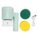 Electric cleaning brush wireless electrical cleaning brush foldable IPX7 Waterproof hand-spinning peeling brush with 2 heads