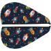 Hair Towel Wrap with Button - Quick Drying Towel Turban for Effortless Hair Drying (Spaceships and Stars - Buy Online on GoSupps.com