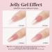 Modelones Nude Pink Gel Nail Polish 1 Pcs 15ml Transparent Jelly Nude Sheer Pink Gel Polish Soak Off Gel LED Salon DIY at Home Nail Manicure Gift for Women Girls Jelly Pink - Buy Online on GoSupps.com