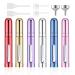 Lil Ray 12ml Portable Mini Perfume Atomizer(6 PCS),Refilable Small Spray Bottle for Travel, Empty Pocket Cologne Sprayer, Glass inner and Aluminum Housing(0.4Oz,Pack of 6 with different colors) 6 Colors