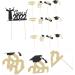 Cabilock 13pcs decorations paper cup props Glitter Cake Decoration dessert toppers cake congrats food toothpick toothpick card stock graduation season Insert card graduation cupcake picks - Buy Online on GoSupps.com
