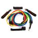 Endless EL1043 Toning Tubes Set of 5 with Different Resistance Levels | Multi Color | Material : Natural Latex | with Door Anchor Handles Waterproof Carry Bag Leg Ankle Straps for Men and Women
