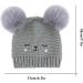 XYIYI Baby Kids Winter Warm Knit Hat with Crochet Fur Pom Beanie Cap - Bear Grey | 6-24 Months Boys Girls - Buy Online on GoSupps.com