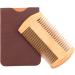ZASCHMOY Pear Wood Beard Styling Comb Mustache Shaping Tool with Double Design for Hair Care Scented Wooden Comb PU Leather Storage Bag - Buy Online on GoSupps.com