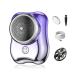 Mini Electric Shavers for Men Pocket Size Washable Electric Razor 6 Blades Portable Men's Electric Shavers Rechargeable Powerful Easy One-Button Suitable Car Travel (Gradient Purple)