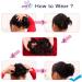 Observe your hair color outdoors! iLUU Women's Curly Messy Bun Hair 2 Piecess Scrunchie Wigs Extensions Silver Color Wavy Synthetic Updo Curly Hair Bun Extension Haipieces - Buy Online on GoSupps.com