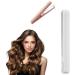 Portrait Mini Dual-Purpose Curling Iron Ceramic Mini Hair Curler Upgrade 2-in-1 USB Hair Straightener Curling Iron Portable Hair Straightener Travel Curling Wand 6.7in White