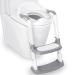 JASSONE Potty Training Seat, Toddler Step Stool, 2 in 1 Potty Training Toilet for Kids, Baby Seat with Splash Guard and Anti-Slip Pad for Boys Girls Potty Training, Grey Gray
