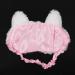 Cartoon Cat Eye Sleep Mask Plush Blindfold in Pink, White, and Black - Buy Online on GoSupps.com