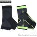Adjustable Compression Ankle Brace - Strong Sports Support - 1 Pair (Black) - International Shipping - Buy Online on GoSupps.com