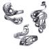 3PCS Adjustable Knitting Loop Crochet  Ksndurn Crochet Ring - Knitting Accessories  Peacock Open Finger Ring/Adjustable Braided Ring for Faster Knitting