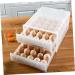 1 pc box Container Household Plastic Trays Transparent Containe Dumplings Double-deck Home re-usable Transparent Color 34X26CM double-deck - Buy Online on GoSupps.com