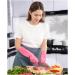 korvre 2 Pairs Dishwashing Cleaning Rubber Gloves Reusable Waterproof Kitchen Gloves Non-Slip M Easy to Use Rose Red - Buy Online on GoSupps.com
