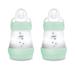 MAM Easy Start Anticolica baby bottle in a set of 2 with SkinSoftTM silicone teat 0+ months 160 ml light blue