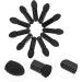 Baluue 500 Pcs Mini Eyeshadow Swab Eyelash Applicator Mini Lip Brush Eyeshadow Sponge Brush Plastic Black - Buy Online on GoSupps.com