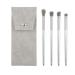 Makeup Brush 4 Professional Eye Makeup Brushes Non-irritating Synthetic Fiber Bristles With Travel Cosmetic Bag Foundation Brushes