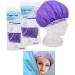 8 Pack Purple Shower Caps for Women - Waterproof Bath Hat with Elastic Band - Buy Online on GoSupps.com