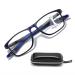 Progressive Multifocus Reading Glasses Men Ladies Anti Blue Light Multifocal with Readers Blue Light Blocking TR90 Eyeglasses For sports reading the newspaper working ( Color : Navy Blue Size : 1.