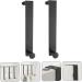 Uonlytech Clothes Rack 2pcs Door Hook Wall Mounted Clothes Hanger Towel Valet Towel Hanger Punch- Hook Bedroom Door hat Towel Holder 21x4.5cm Black - Buy Online on GoSupps.com