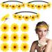 Oenothera 13 Pieces Daisy Headband Flower Crown Headband Flower Crown for Women Girls Wedding Festival Party Hair Headbands Accessories(Yellow)