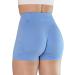 AUROLA Seamless Scrunch Workout Shorts for Women - Small Camo-Serenity Blue | Gym, Yoga, Running Active Short - Buy Online on GoSupps.com