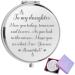 JCHCAMRY Travel Pocket Cosmetic Engraved Compact Makeup Mirror with Gift Box Daughter Gifts from Dad Mom for Birthday Mother's Day Christmas Valentine's Day Graduation Gifts