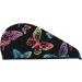 Rainbow Butterflies Microfiber Hair Towel | Soft Super Absorbent & Quick Dry for Long Curly Hair - Coral Velvet Wrap - Buy Online on GoSupps.com