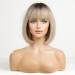 HAIRCUBE Long Straight Bleach Blonde Wig - Synthetic Hair with Fringe for Daily Use or Cosplay - Buy Online on GoSupps.com