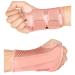HYCOPROT Wrist Brace Night Wrist Sleep Support Splint Compression Sleeve Adjustable Straps for Wrist Pain Relief  Carpal Tunnel  Arthritis  Tendonitis  Fitness (Pink  S/M-Right Hand (Pack of 1)) S/M-Right Hand (Pack of 1...