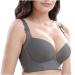 Yhybn plus size minimizer women BH full coverage seamless BHS wireless shaper BH daily soft supportive everyday sport (color: gray size: 42/95cde)