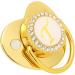 Alomejor Baby Pacifier - Curved Design 26 Letters Safe Materials Healthy Bling with Clips for 6-18 Months - Golden Color - Buy Online on GoSupps.com
