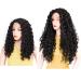 HBINGBING 26 Long Curly Black Synthetic Lace Front Wig - Stylish Braided Wigs for African American Women #1B - Buy Online on GoSupps.com