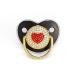Buy Rose Gold Rhinestone Baby Pacifier & Clips | Bling Dummy Nipple for Newborn Girls - International Shipping - Buy Online on GoSupps.com