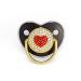 Baby young girl dummy nipple pacifier baby pacifier rose gold bling baby gold pacifier and clips newborn baby dummy pacifier with rhinestone black unit size