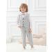 Mint Green Baby Boys Wedding Suit Set | 3pcs Herringbone Tweed Outfit | Christening Clothes | 3-4 Years Light Grey - Buy Online on GoSupps.com