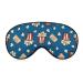 Popcorn and Movie Tickets Sleep Mask Eye Cover for Sleeping Blindfold with Adjustable Strap Blocks Light Night Travel Nap for Men Women