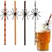 Halloween Straws - Decorative Drinking Paper Straws with Spider Design Halloween Decorative Drinking Straws Halloween Supplies for Kids Pochy 10 Spiders - Buy Online on GoSupps.com