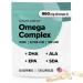 Complement Vegan Omega 3 Supplement- 960mg Omega-3 Fatty Acids DHA EPA SDA ALA Supplement - Immune Support- 60 Servings 120 Liquid Capsules 60 Servings (Pack if 1)