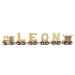 Lettership called Lok + Leon + Endwaggon |Ebyreo Name of wood |Personalizable |Gift for birth |Baptism gift |Gift for school enrollment (Leon)