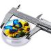 Sunflower Blue Butterfly Portable Metal Pill Box | Round Mini 3-Compartment | Ideal for Small Pills | Travel Essential - Buy Online on GoSupps.com